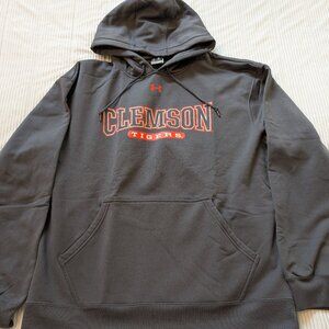 Under Armor Clemson Tigers Sweatshirt hoodie grey and orange large